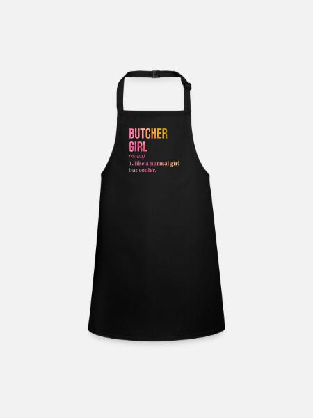 Butcher Butcher Butcher - Children's Apron - black - Front