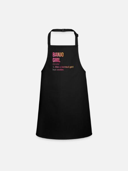Banjo Banjo Banjo - Schürze für Kinder - Schwarz - Vorne