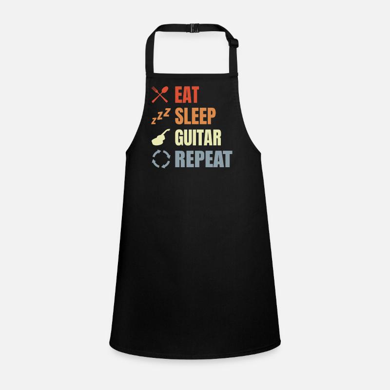 Eat Sleep Guitar Repeat Tablier Enfant