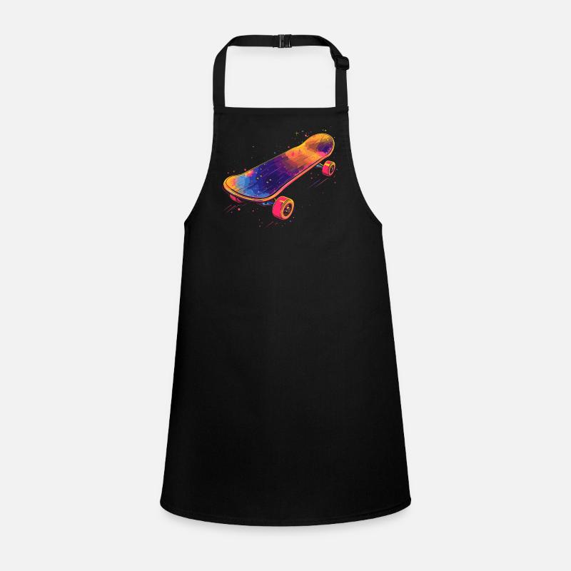 Skateboard Illustration Children's Apron