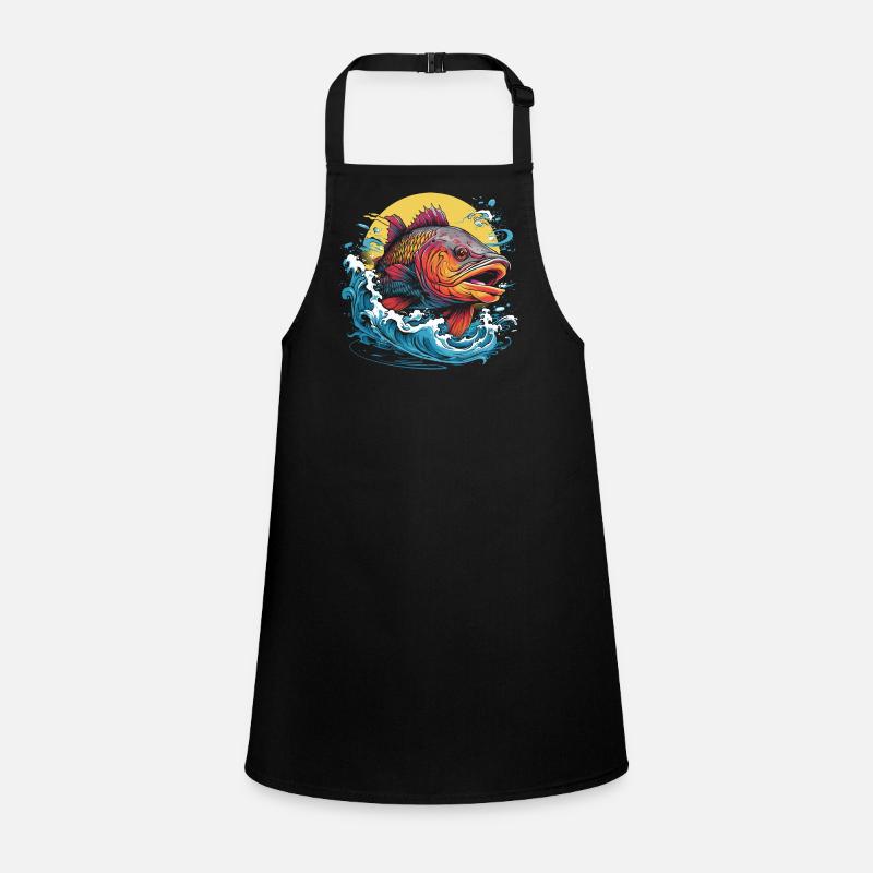 Fishing Illustration Children's Apron
