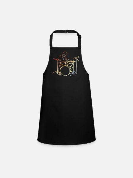 Batteur Look Vintage - Tablier Enfant - noir - Devant