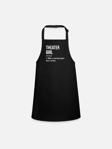 Théâtre Théâtre Théâtre - Tablier Enfant - noir - Devant