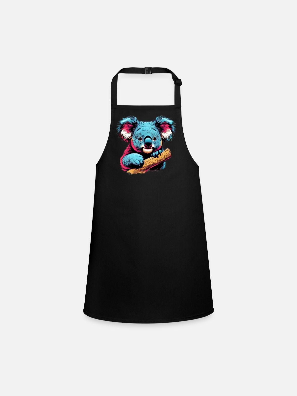 Koala - Children's Apron - black - Front