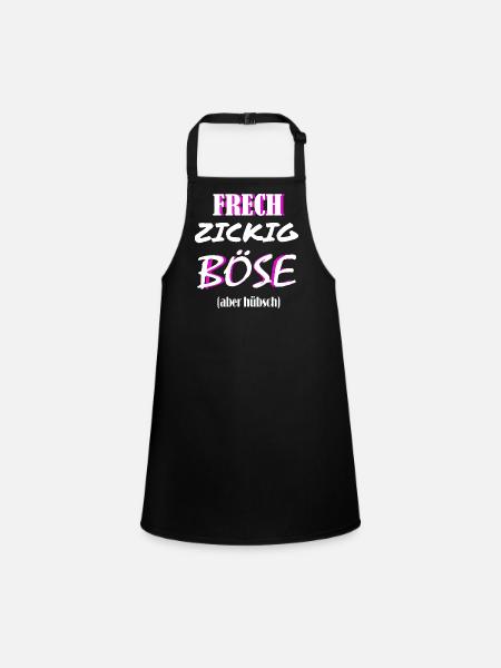 Cheeky, and evil? but pretty - Children's Apron - black - Front