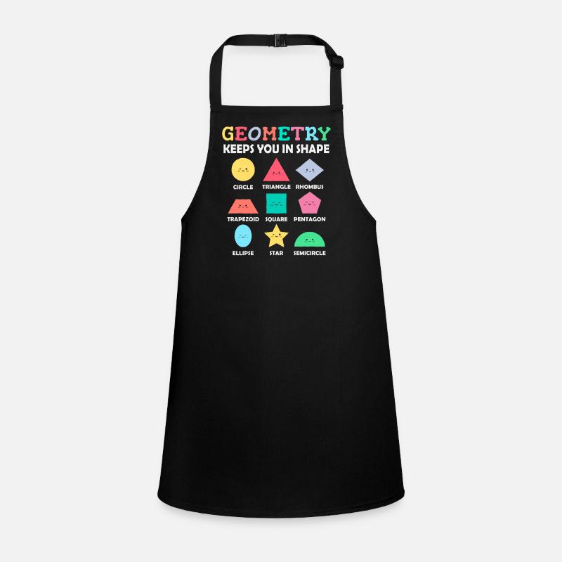 Geometry Shapes with Positive Slogans Children's Apron