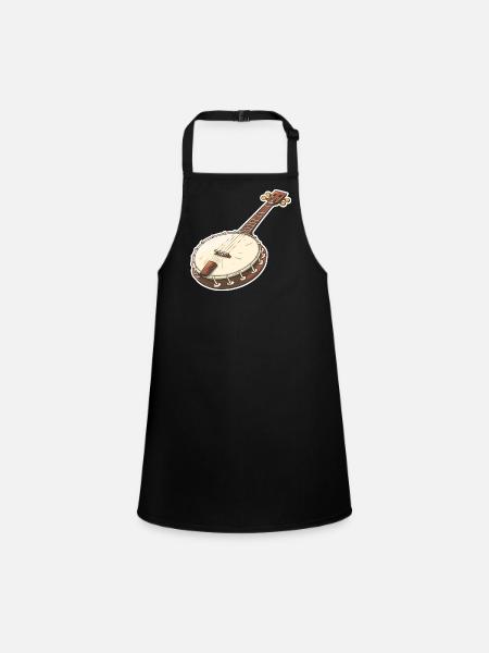 Banjo Graphics - Children's Apron - black - Front
