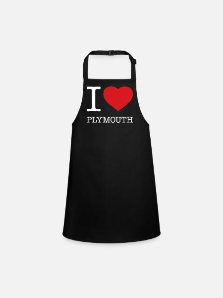 J’ADORE PLYMOUTH - Tablier Enfant - noir - Devant