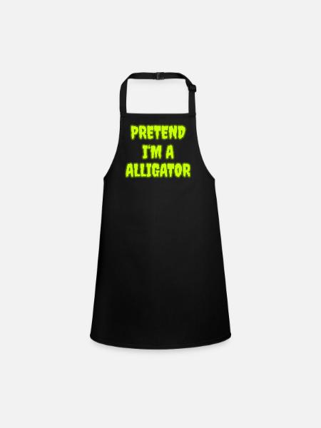 Pretend I’m an Alligator – Easy Halloween-Kostüm - Schürze für Kinder - Schwarz - Vorne