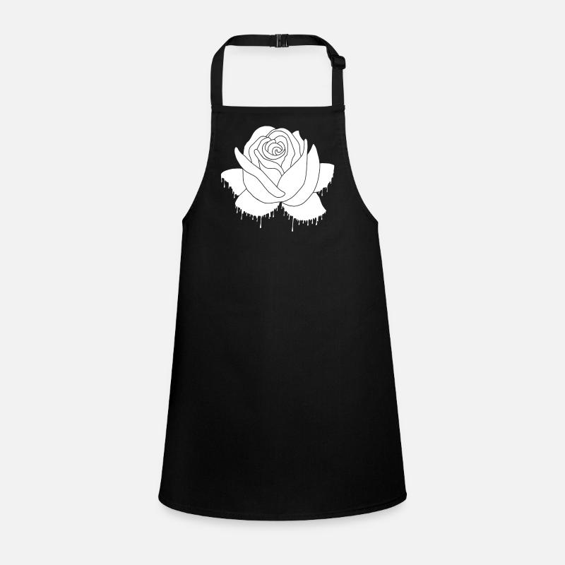 Graffiti einer weißen Rose Schürze für Kinder