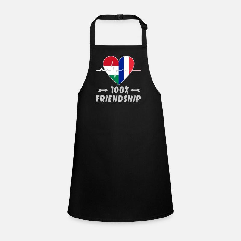 Ungarn und Frankreich 100% Freundschaft Schürze für Kinder