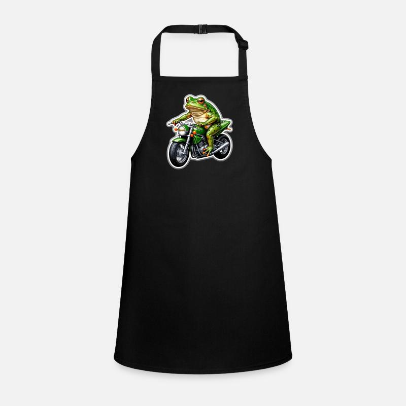 Frog on motorcycle Children's Apron