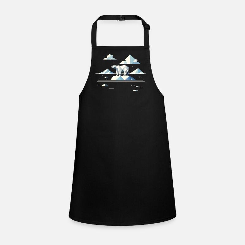 Geometric Polar Bear on Floe–Arctic Calm Children's Apron