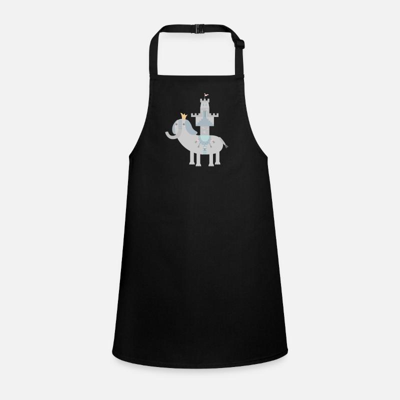elephant and castle l no text Children's Apron