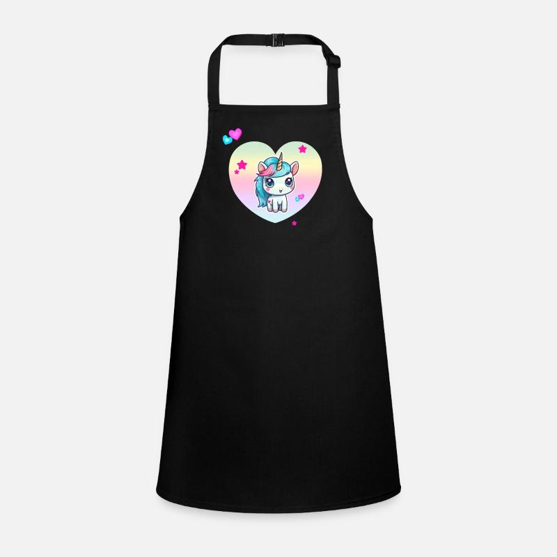 Cute unicorn with pastel heart Children's Apron