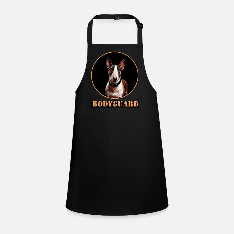 Bull Terrier Dog Portrait Circle Children's Apron