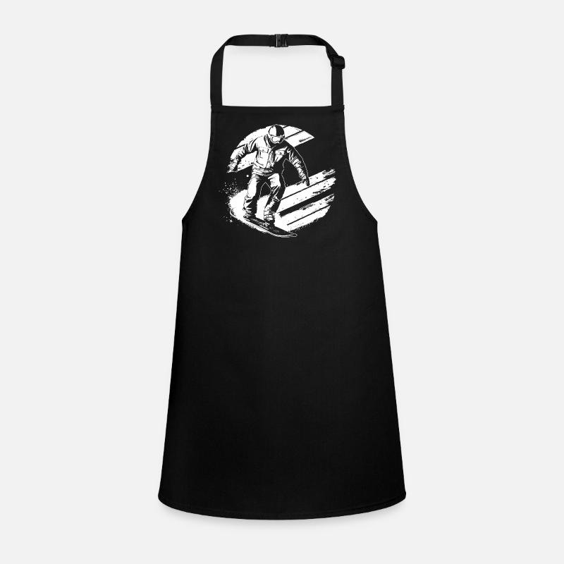 Snowboarder Drawing Children's Apron