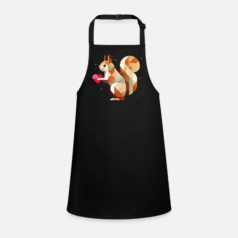 Squirrel with Heart – Loving for Valentine's Day Children's Apron
