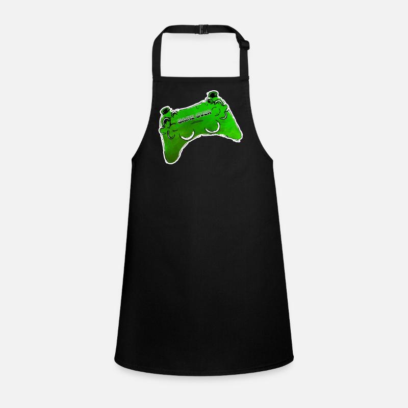 green comic controller with text GAME OVER Children's Apron