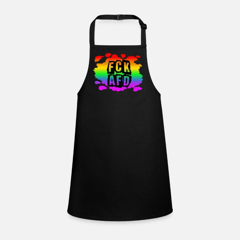 Stop AfD against right, democracy, diversity, left Children's Apron