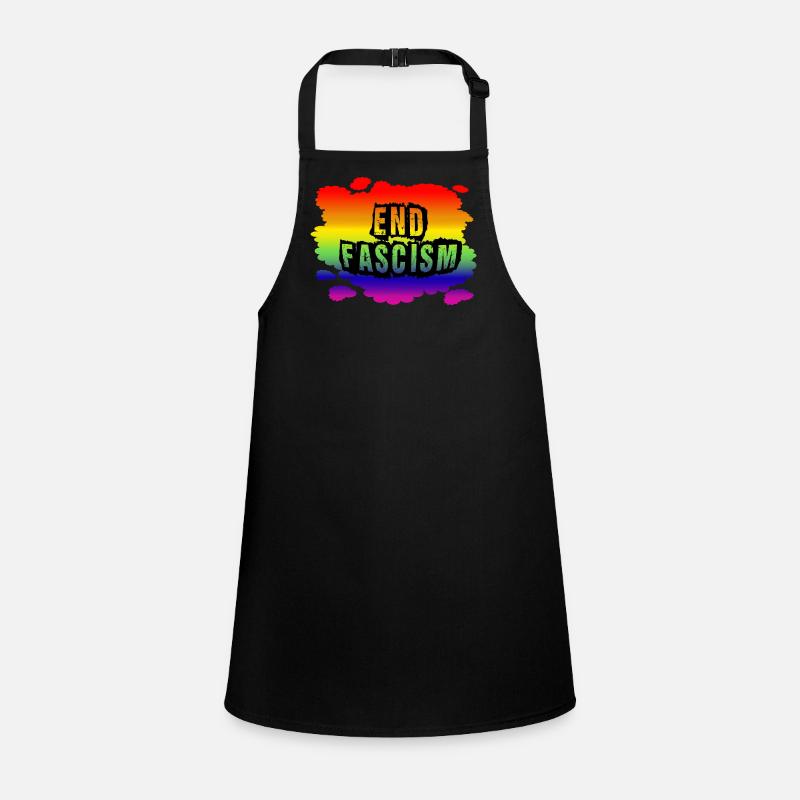 Stop AfD against right, democracy, diversity, left Children's Apron