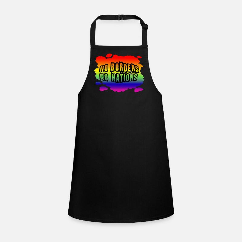 Stop AfD against right, democracy, diversity, left Children's Apron