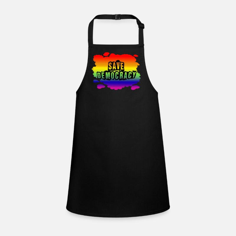 Stop AfD against right, democracy, diversity, left Children's Apron