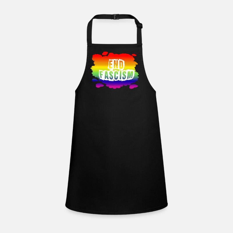 Stop AfD against right, democracy, diversity, left Children's Apron
