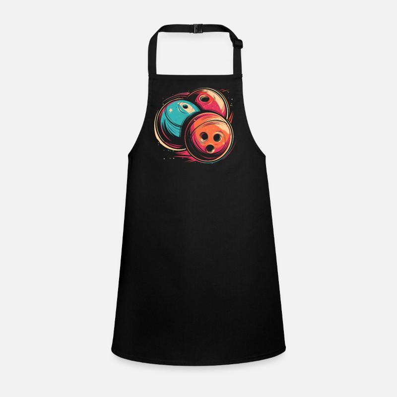 Bowling Balls Synthwave Children's Apron
