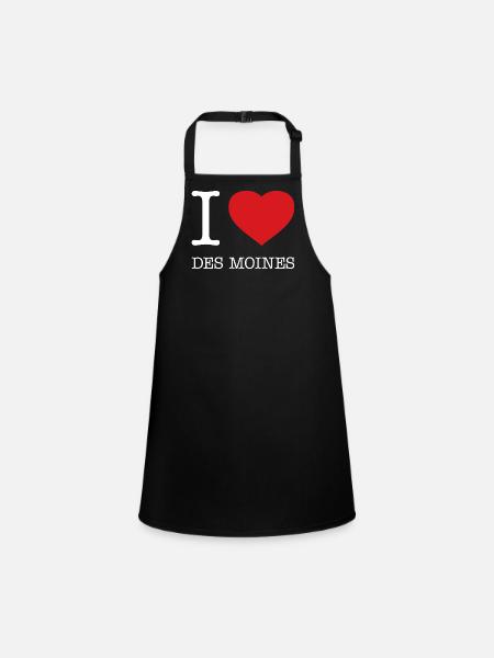 J’ADORE DES MOINES - Tablier Enfant - noir - Devant