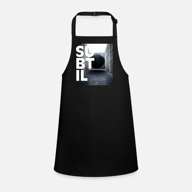 Weightlessness, subtle black and white, graphic design Children's Apron