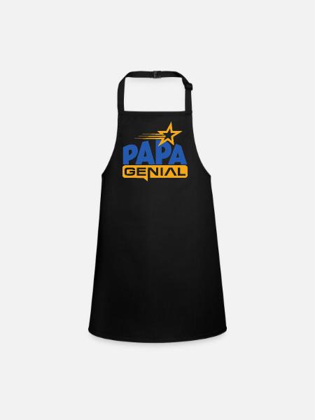 Awesome Dad - Children's Apron - black - Front