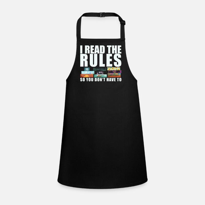 Board Games Funny Saying - Rules Read Children's Apron