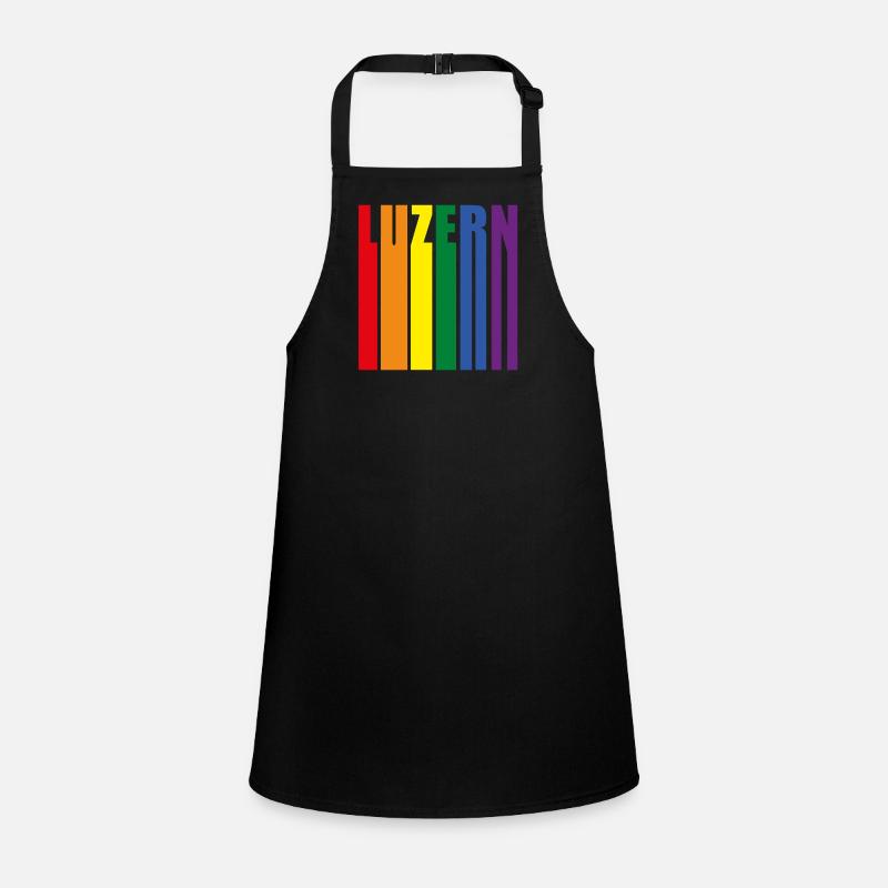 Luzern Schweiz Regenbogen Pride Geschenk Schürze für Kinder