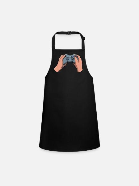 Gamer Controller - Children's Apron - black - Front