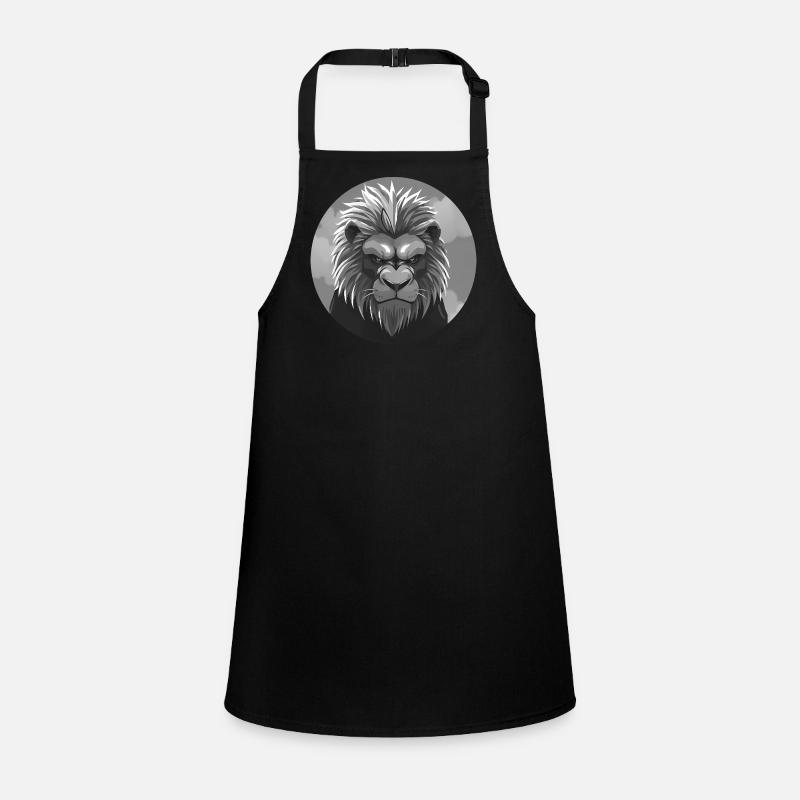 Majestueuse tête de lion en gris Tablier Enfant