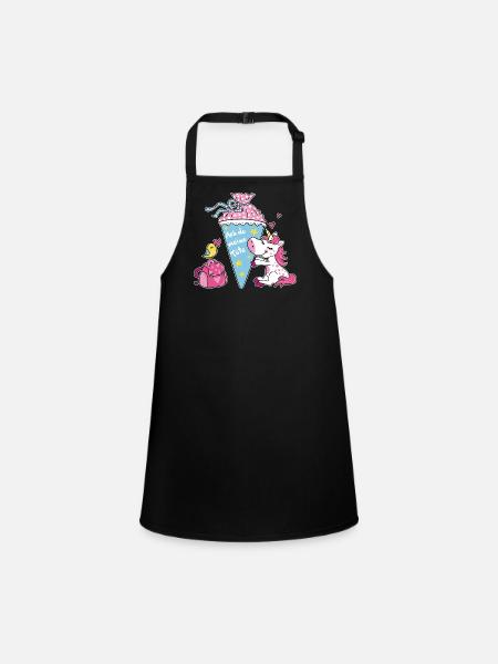 School enrollment unicorn. Oh my bag! - Children's Apron - black - Front