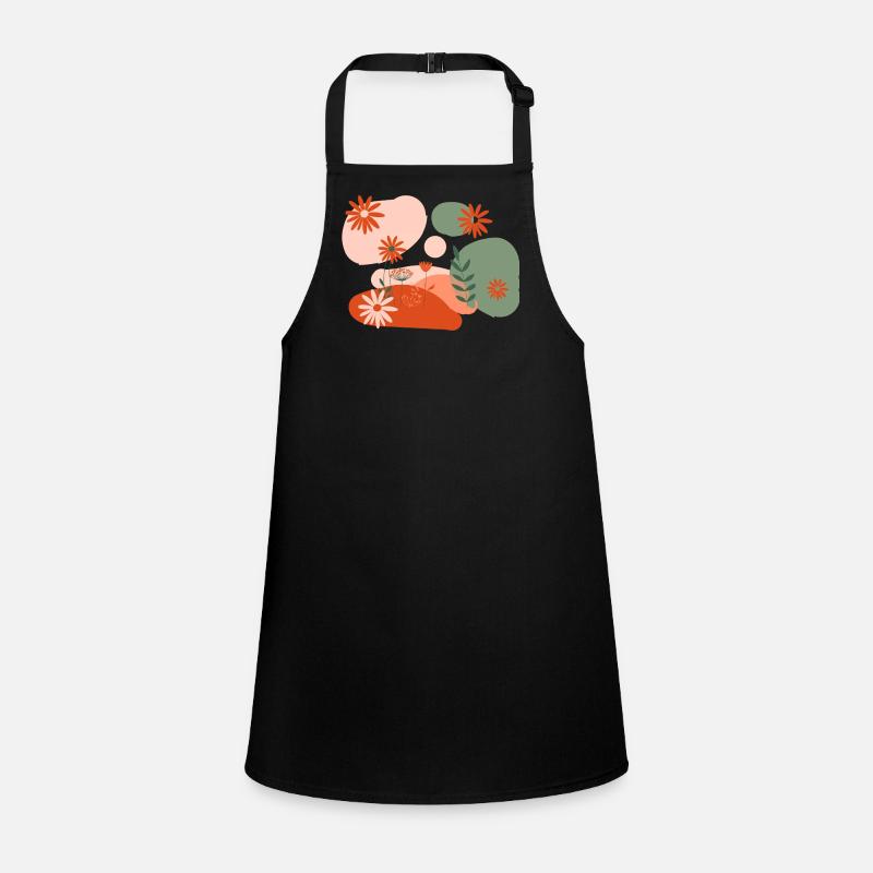 floral illustrations, plants, terracotta, eco Children's Apron