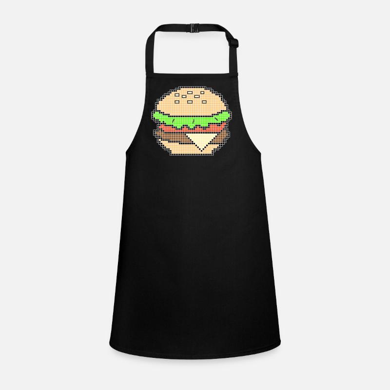 Pixel Art Cheeseburger Design Tablier Enfant
