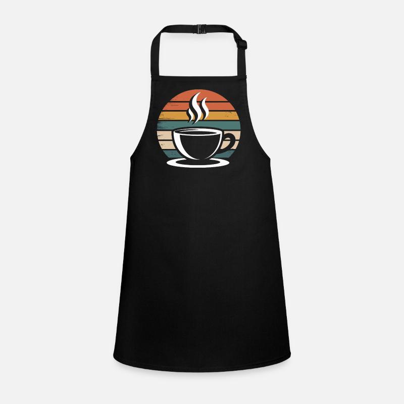 Vintage Kaffee-Design Schürze für Kinder