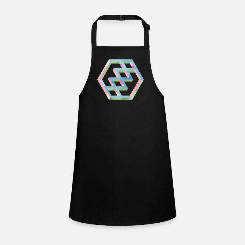 Abstract Colorful Hexagon Pattern Children's Apron