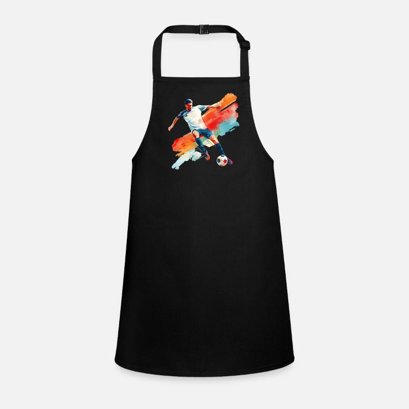 Dynamic soccer player in motion Children's Apron