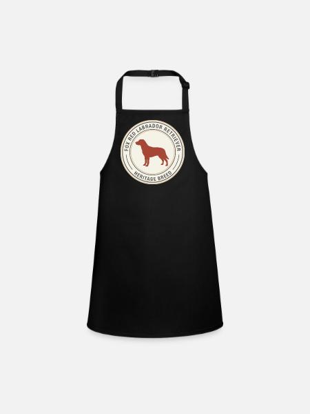 Labrador Retriever Emblem Design - Children's Apron - black - Front