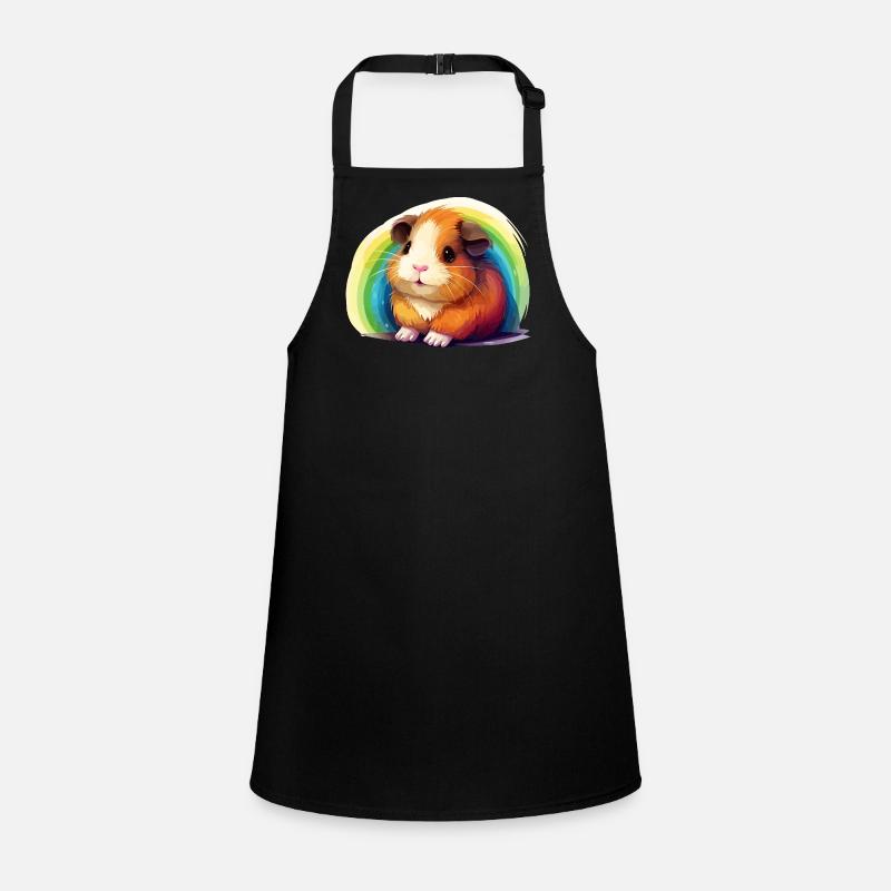 Colorful hamster with rainbow background Children's Apron