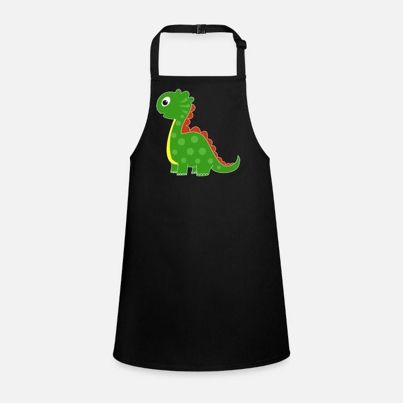 Dino vert avec des points lumineux Tablier Enfant