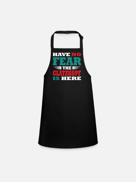 Have no Fear the Bald Head is here Outfit - Children's Apron - black - Front