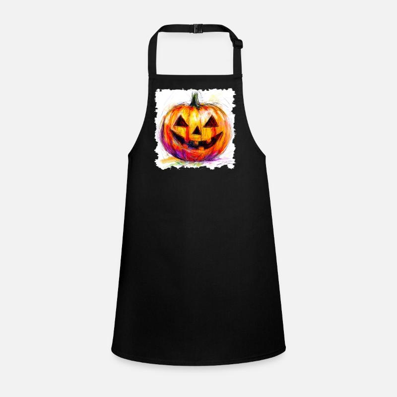 Bunter Kürbis Jack-O-Lantern Schürze für Kinder