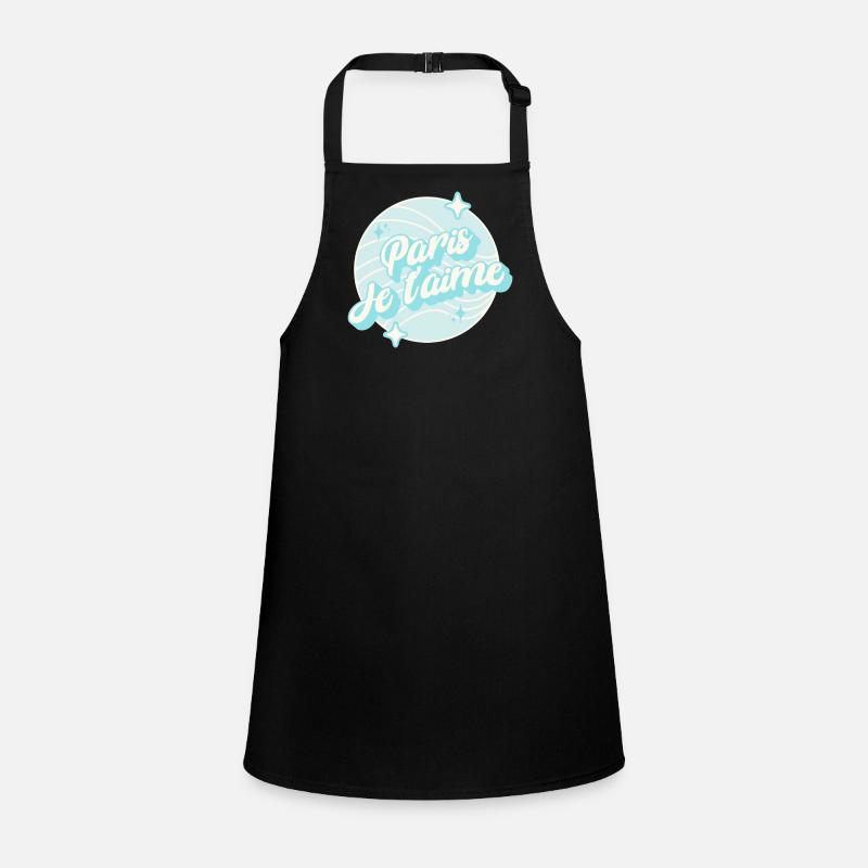 Paris I Love You Pastel Blue Children's Apron