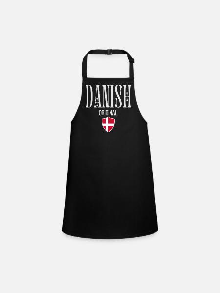 Original Danish, Danish Pride - Children's Apron - black - Front