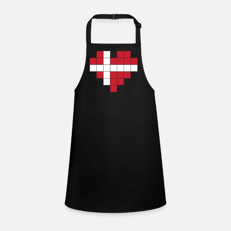 Pixel Heart Denmark Flag Children's Apron